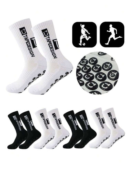 Breathable Anti-Slip Towel Bottom Thickened Shock-Absorbing Football/Soccer Socks, Outdoor Sports Fitness Exercise Running