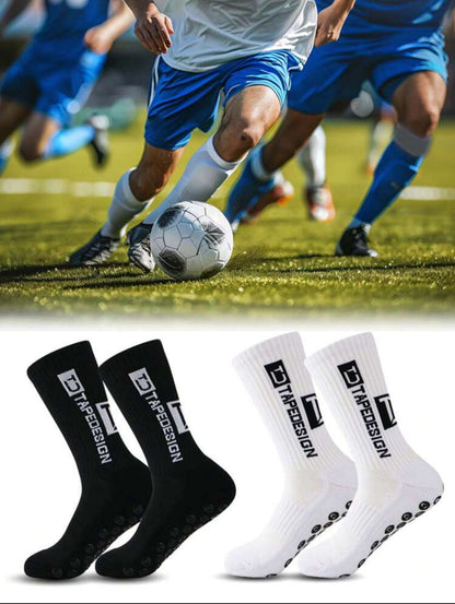 Breathable Anti-Slip Towel Bottom Thickened Shock-Absorbing Football/Soccer Socks, Outdoor Sports Fitness Exercise Running